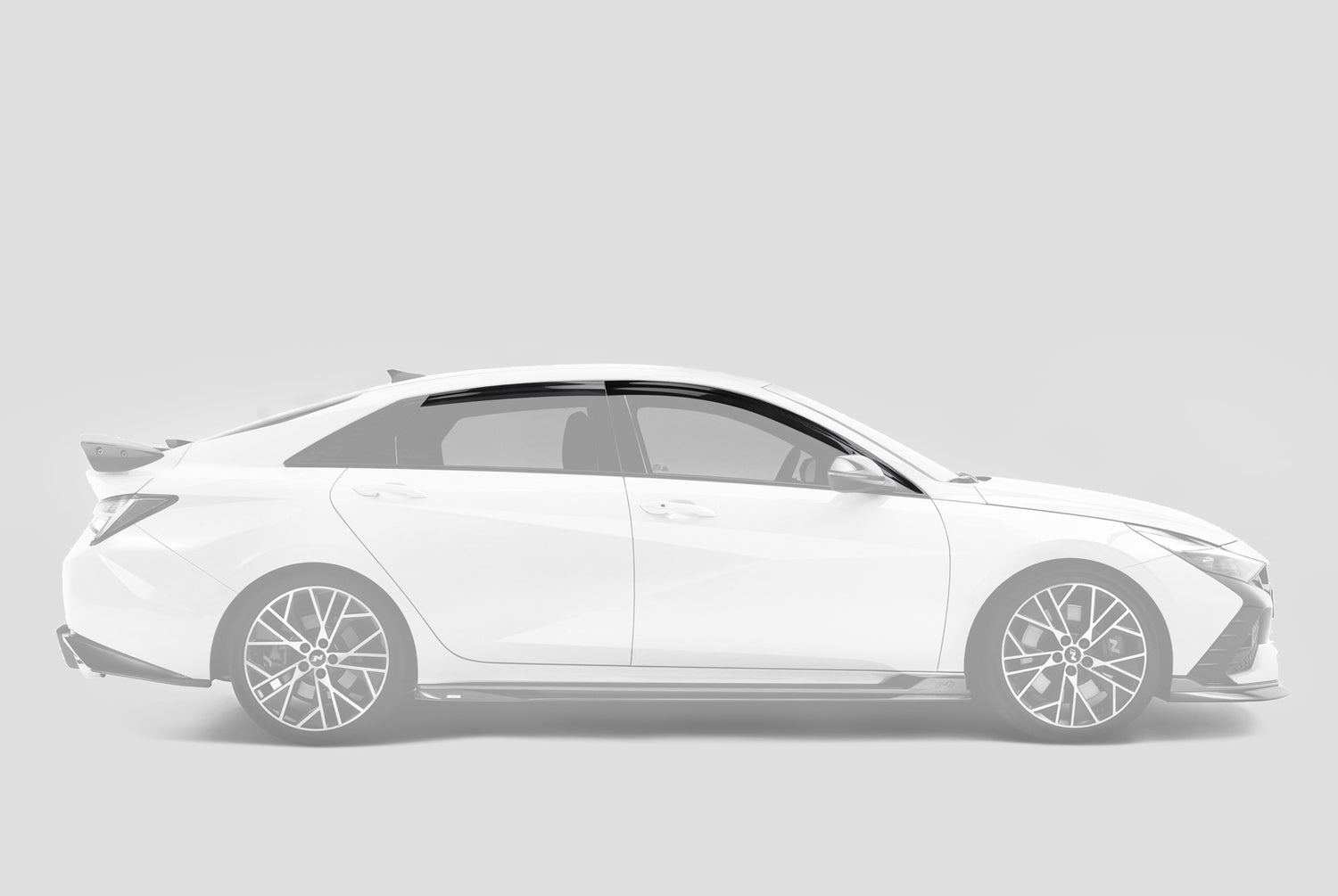 Dry Carbon Fiber Window Deflectors (Rain Guards) For HYUNDAI ELANTRA 2021-2024
